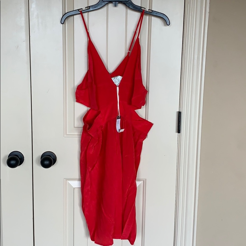Rory Becca red hip cut dress